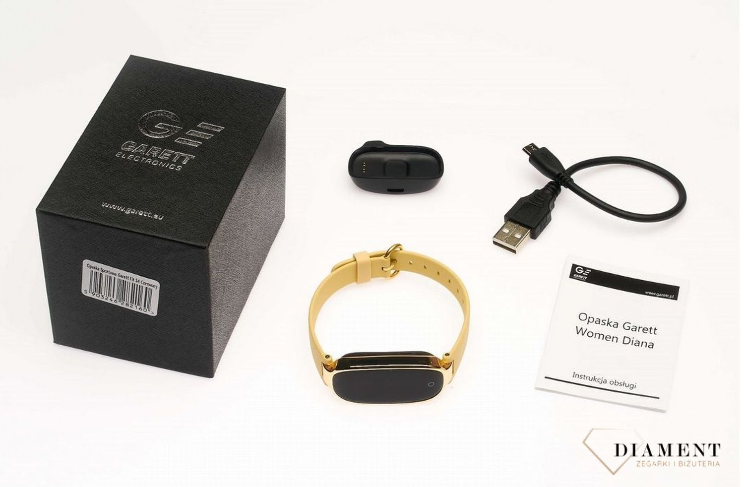 Nowoczesny i modny dodatek w postaci smartwatcha w kolorze żółtym ze złotą kopertą. Piękny dodatek do stylizacji. Idealny na prezent.  (2).jpg